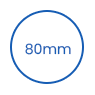 Jednorazowa pokrywka na kubek z PP o średnicy 80 mm icon