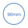 Jednorazowa pokrywka na kubek z PP o średnicy 90 mm icon